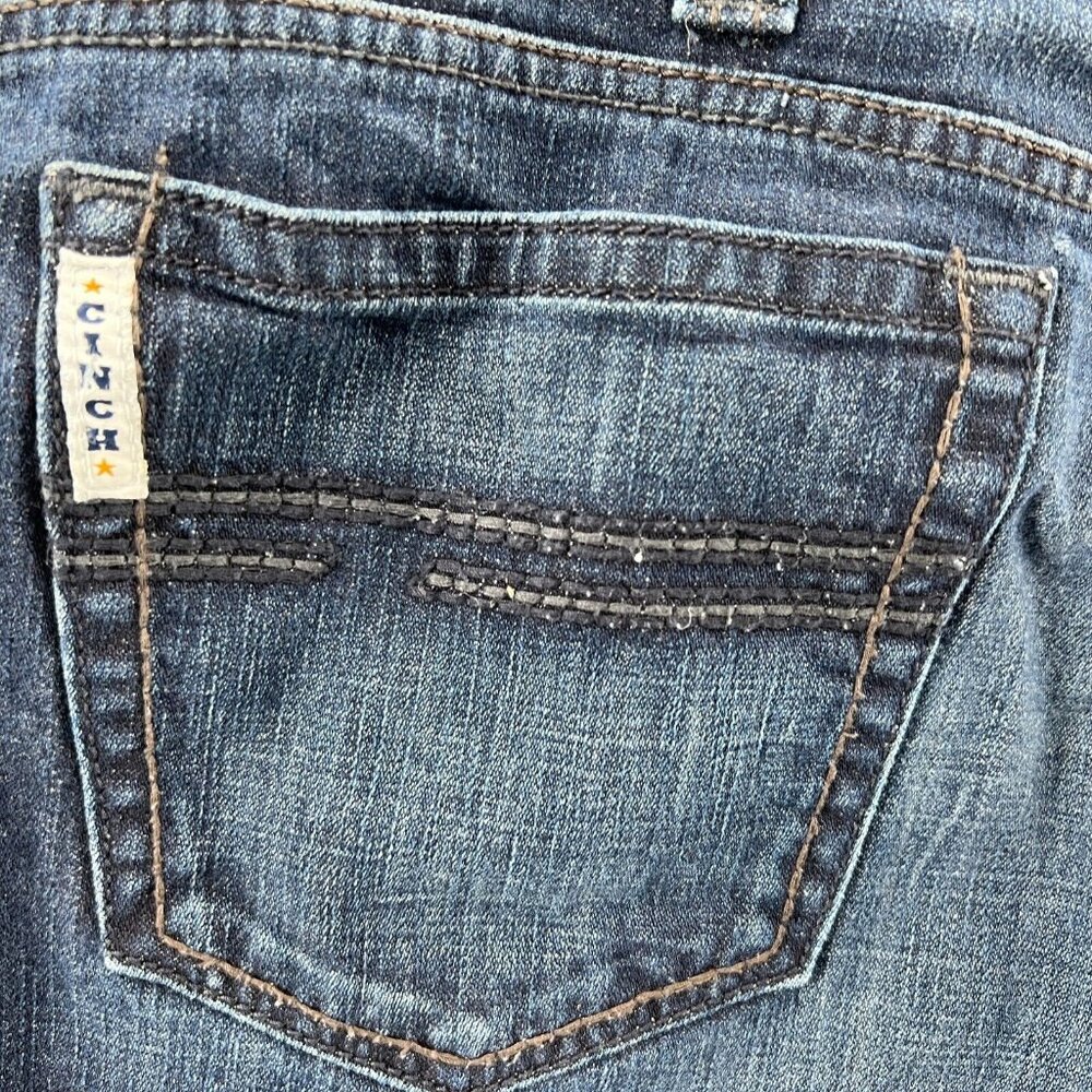 Cinch White Label Jeans Mens 44 X 30 Blue Stretch Denim Western Workwear - Picture 3 of 9